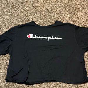 Black champion crop top